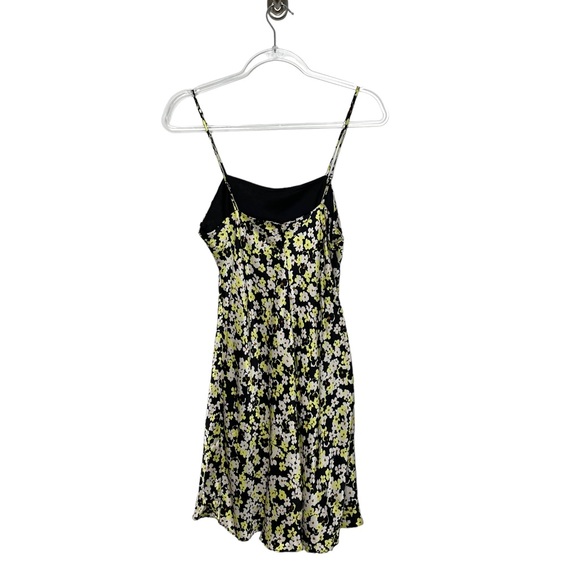 & Other Stories | Satin Mini Dress in Yellow Floral Print US 6 - Picture 8 of 8